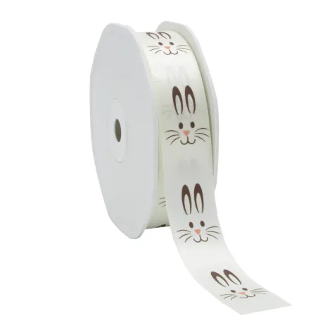 25m reel.webp Easter Bunny Ribbon; Ivory